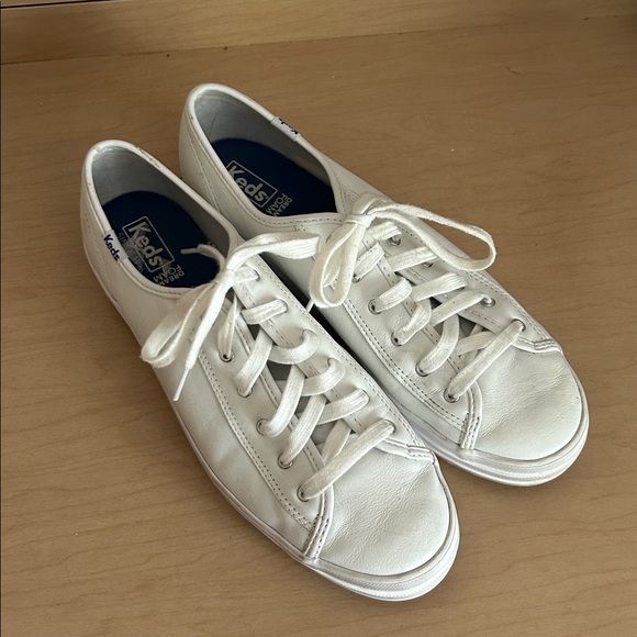 Keds Classic White Lace-Up Sneakers - Picture 1 of 7
